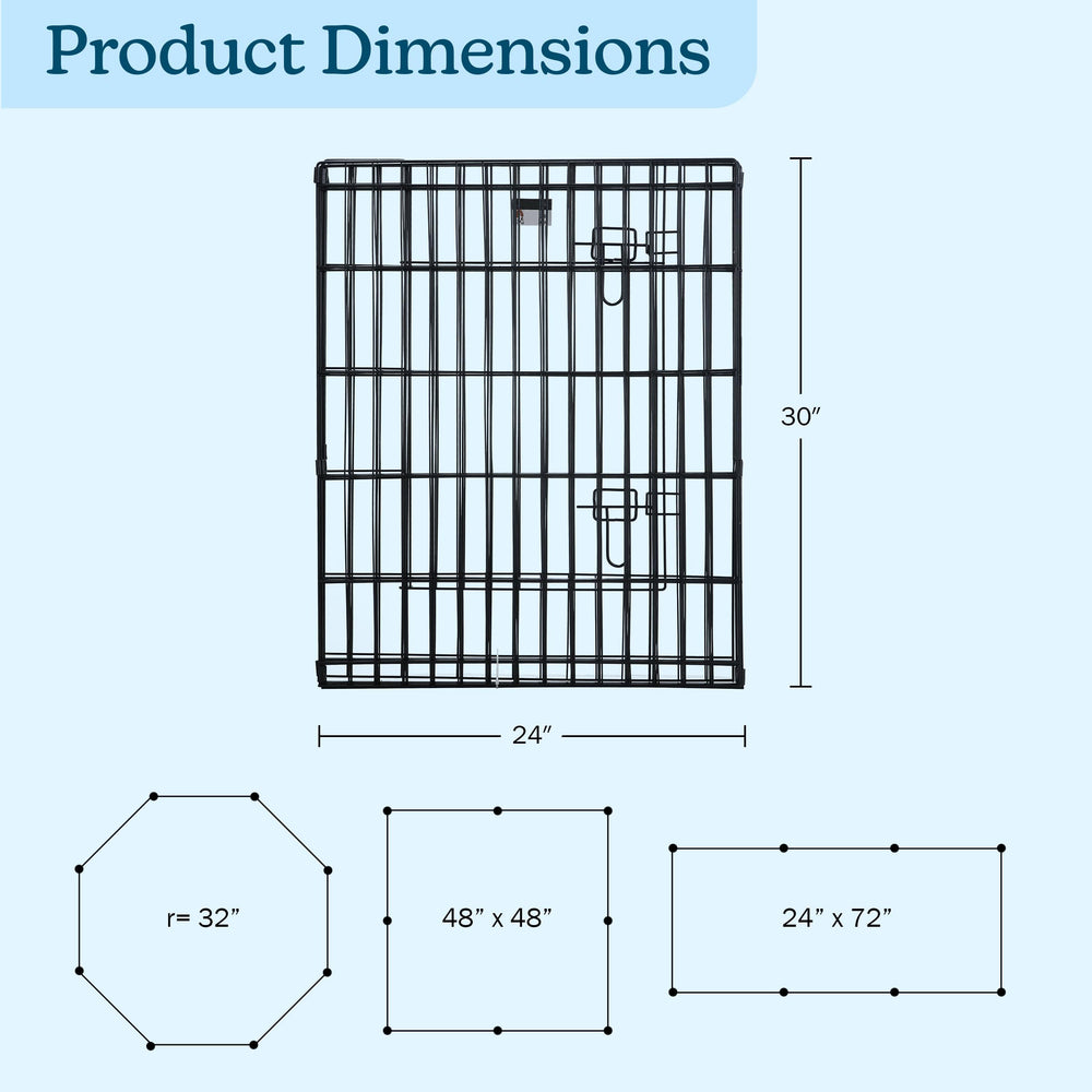 PETMAKER sturdy heavy-gauge wire with black satin finish.