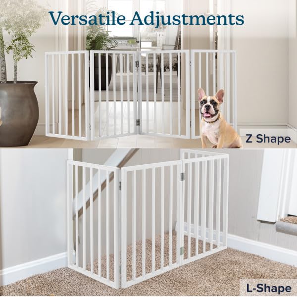 PETMAKER indoor gate demonstrates a freestanding design for versatile spaces.