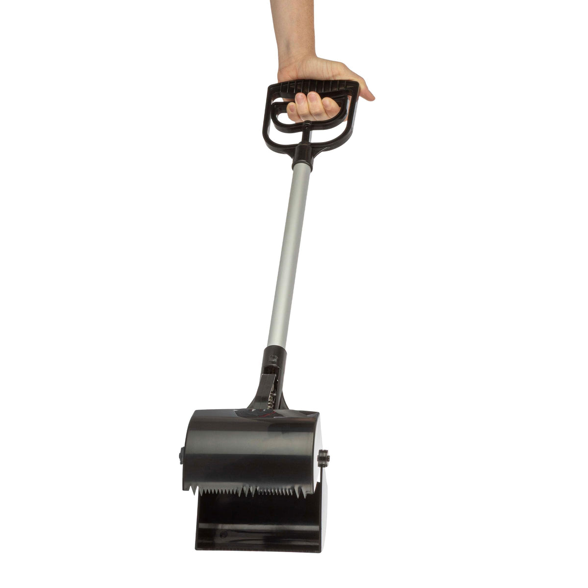 PETMAKER long-handle pooper scooper gripper for hands-free pickup.