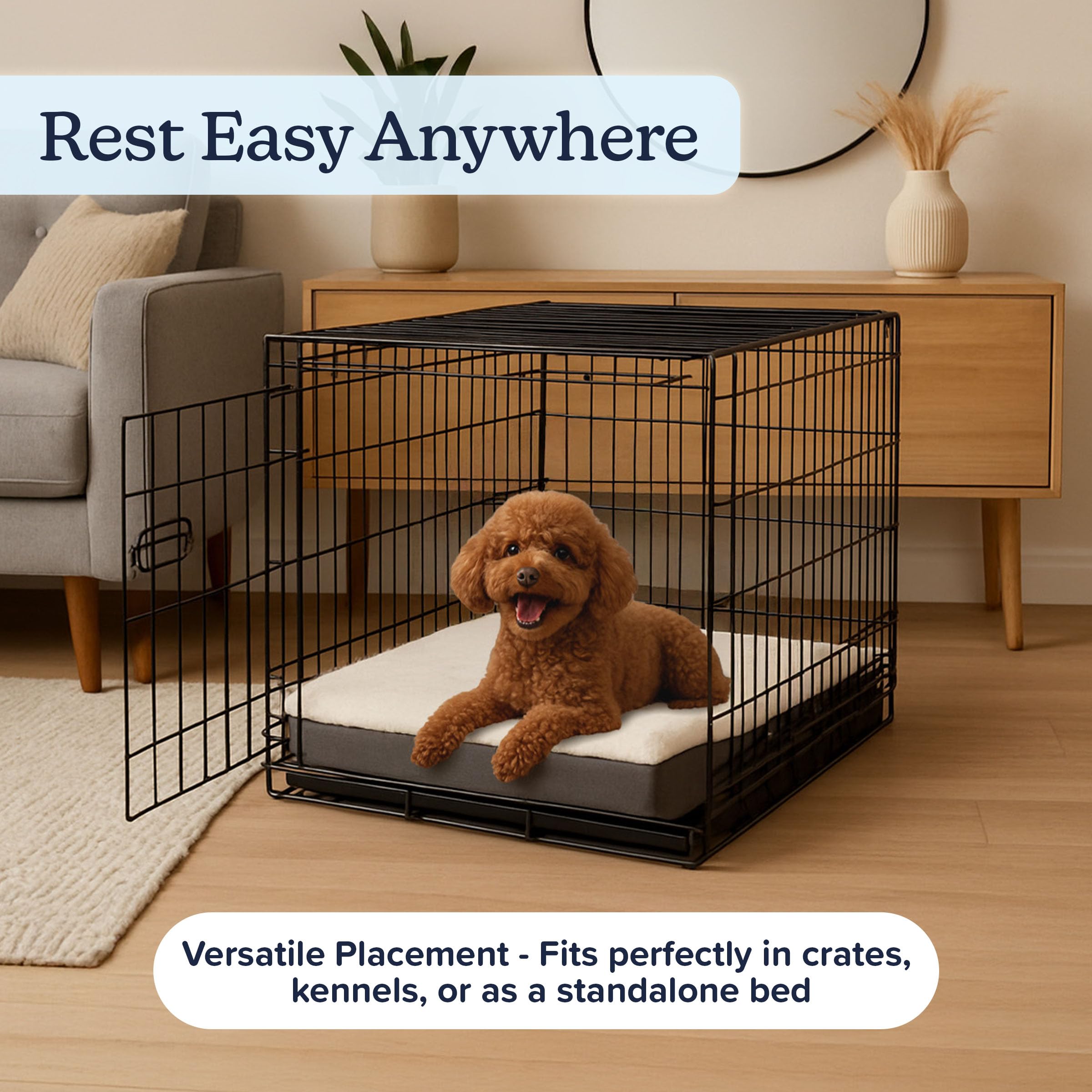 PETMAKER orthopedic dog bed crate-pad suitable for crates and floors