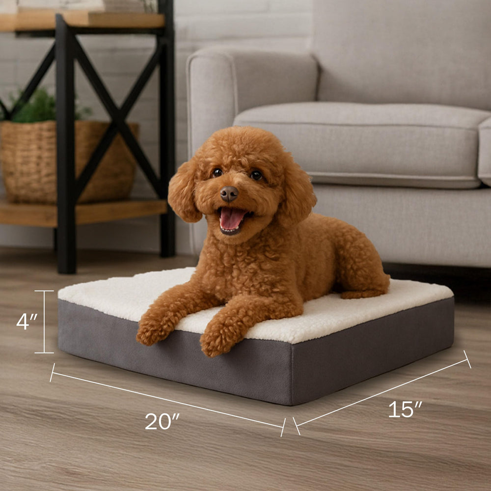 PETMAKER orthopedic dog bed high-density-foam-top cushions as pets rest
