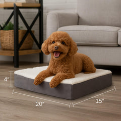 PETMAKER orthopedic dog bed high-density-foam-top cushions as pets rest