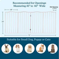 PETMAKER wooden freestanding gate beside stairs, a versatile boundary for stair safety.