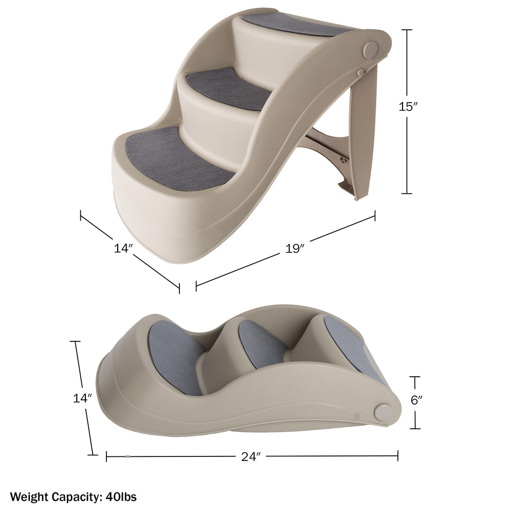 PETMAKER Pet Stairs durable-plastic build for everyday indoor or outdoor use.