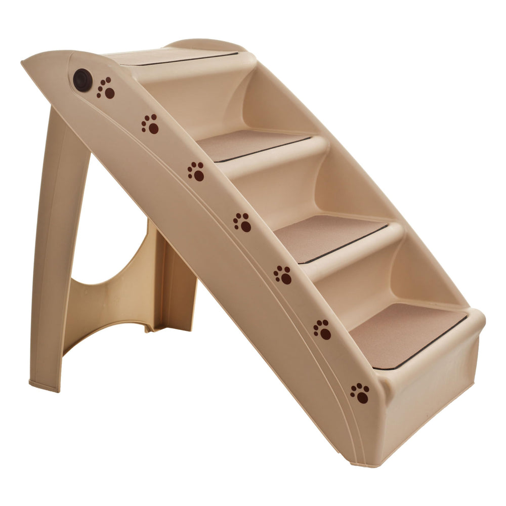 PETMAKER Pet Stairs four-step front view for easy access by small pets.