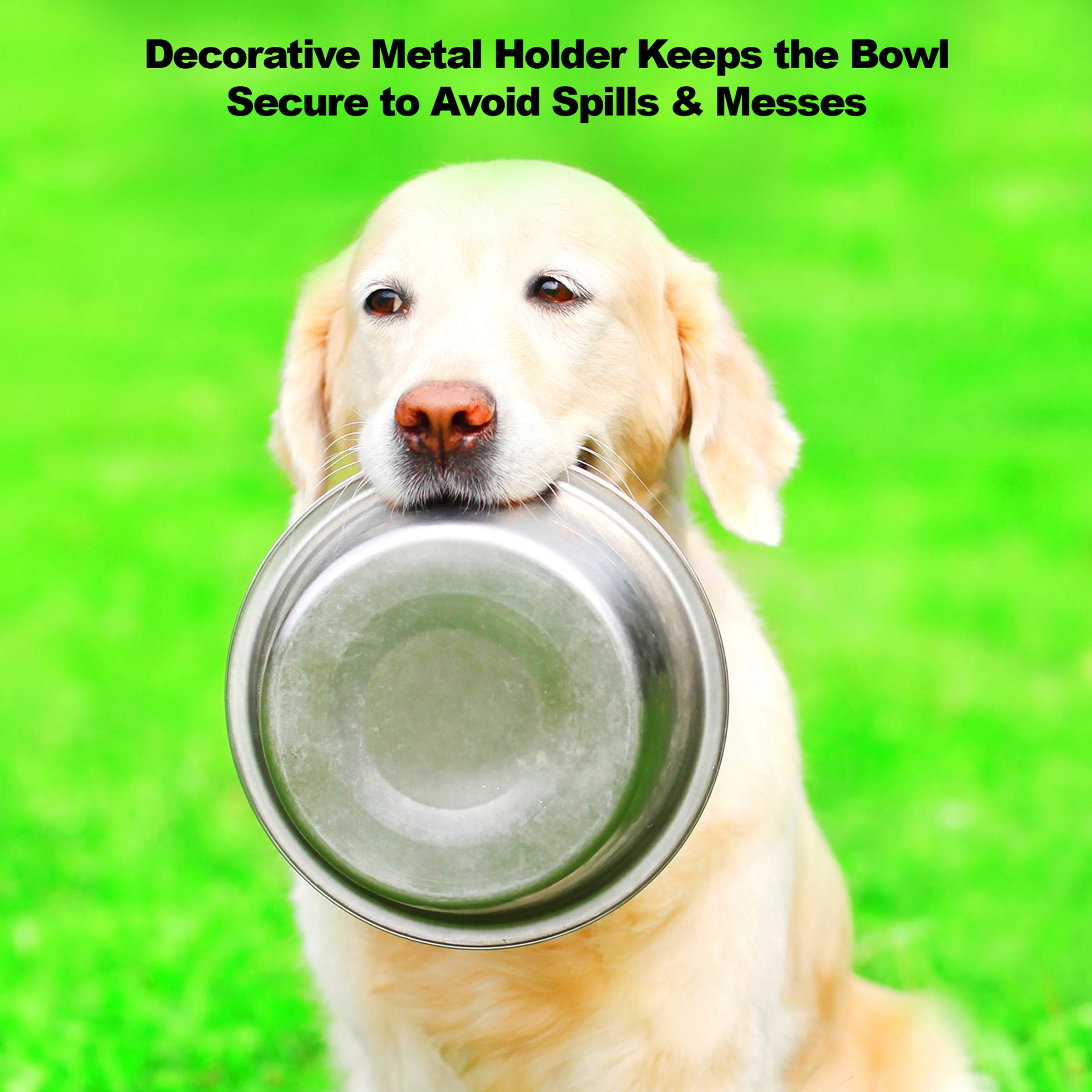 PETMAKER powder-coated iron stand provides sturdy support.