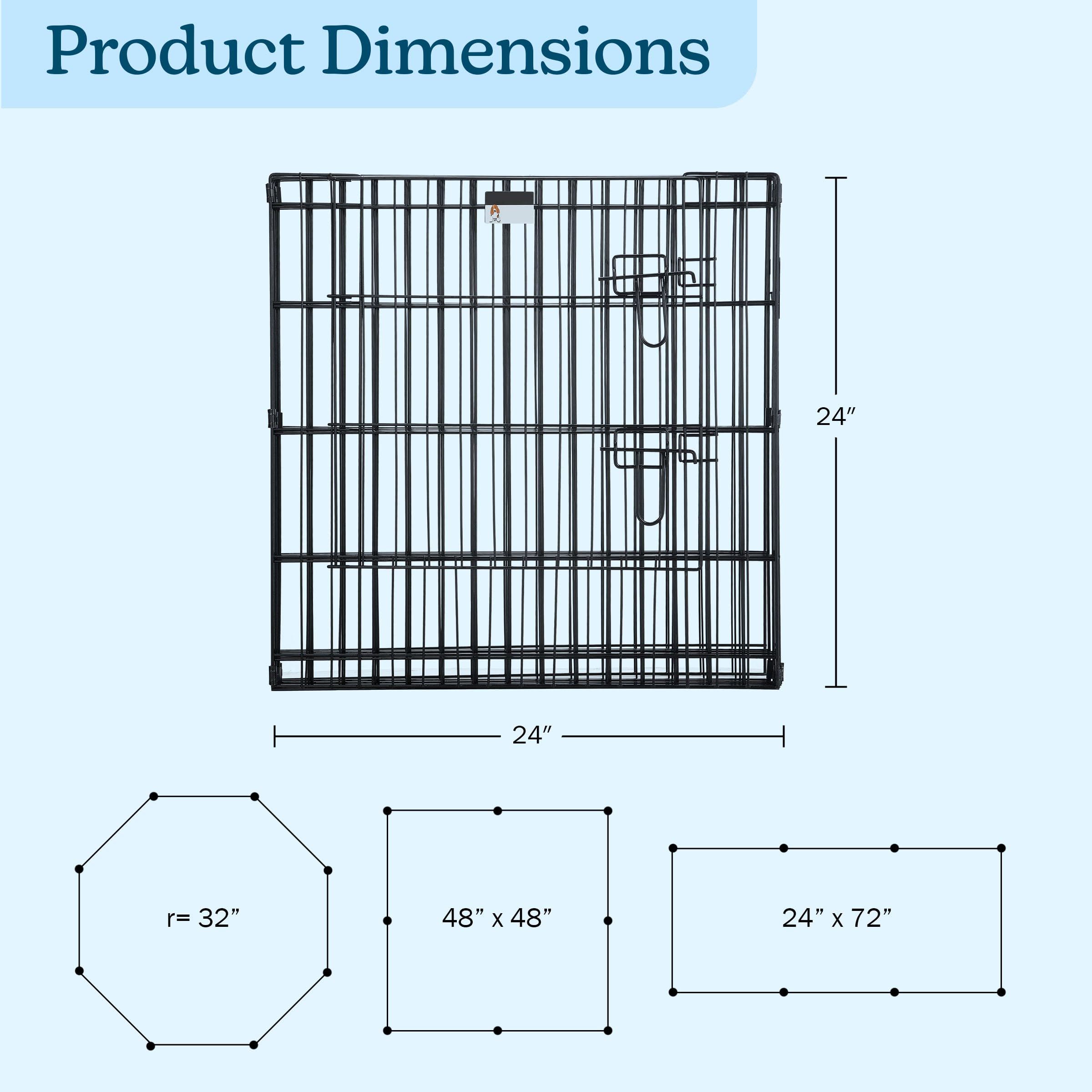 Ground stakes included to stabilize PETMAKER playpen outdoors
