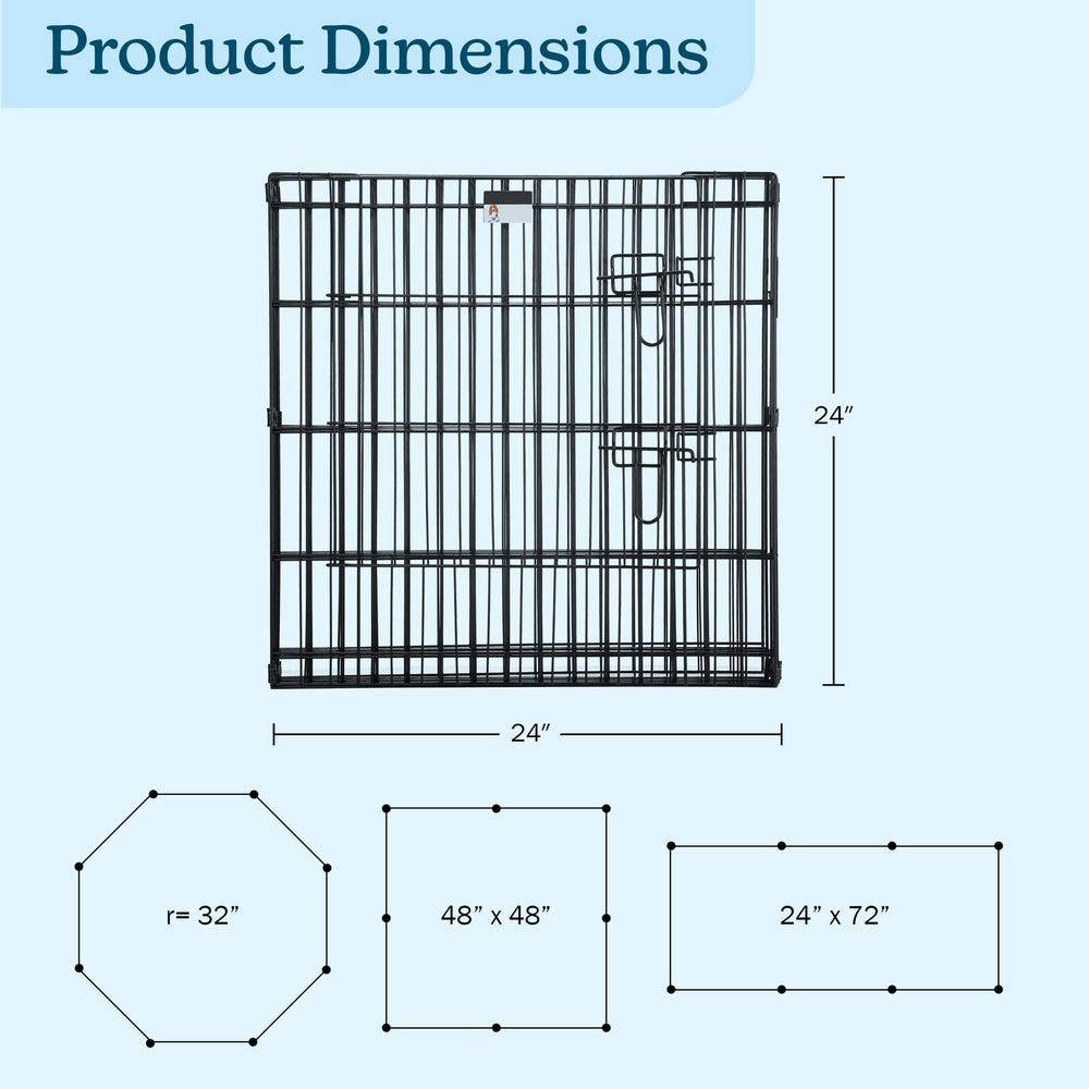 Ground stakes included to stabilize PETMAKER playpen outdoors