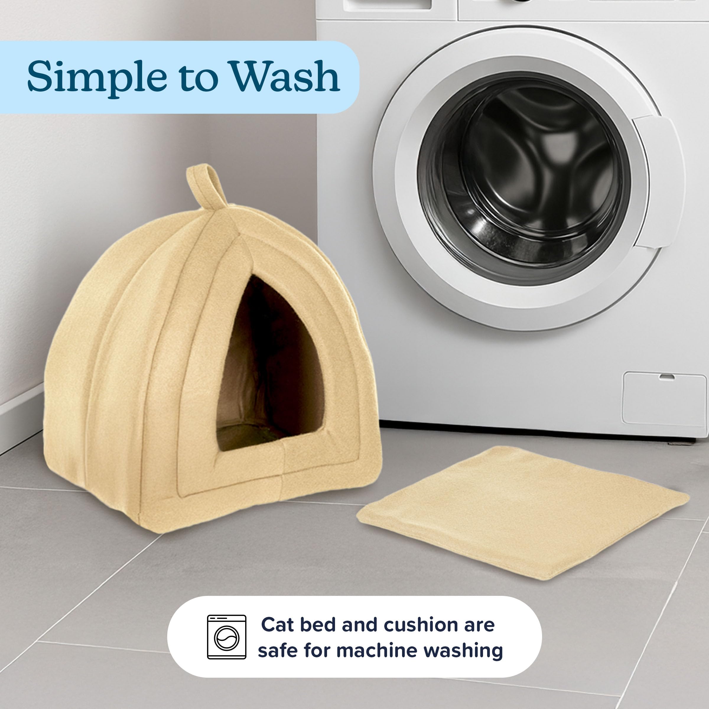 PETMAKER removable cushion adds cushioned comfort for aging pets.