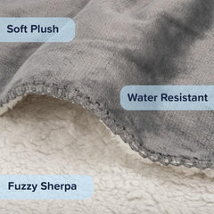 PETMAKER coated flannel repels water to keep furniture dry and easy to clean.