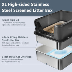 Petmarket secure-clasps-sealed-edges keep litter contained during big-cat use.