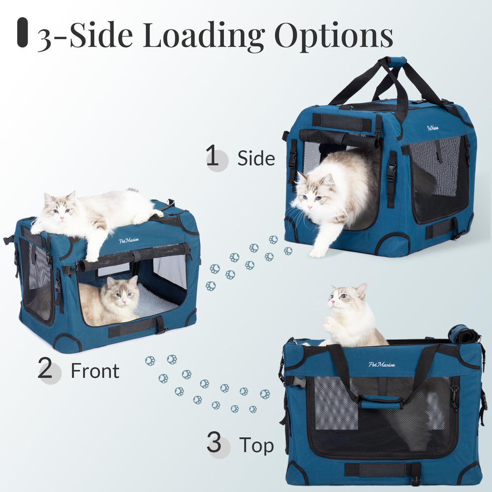 PetMasion extralarge cat carrier car belt clips keep secure travel
