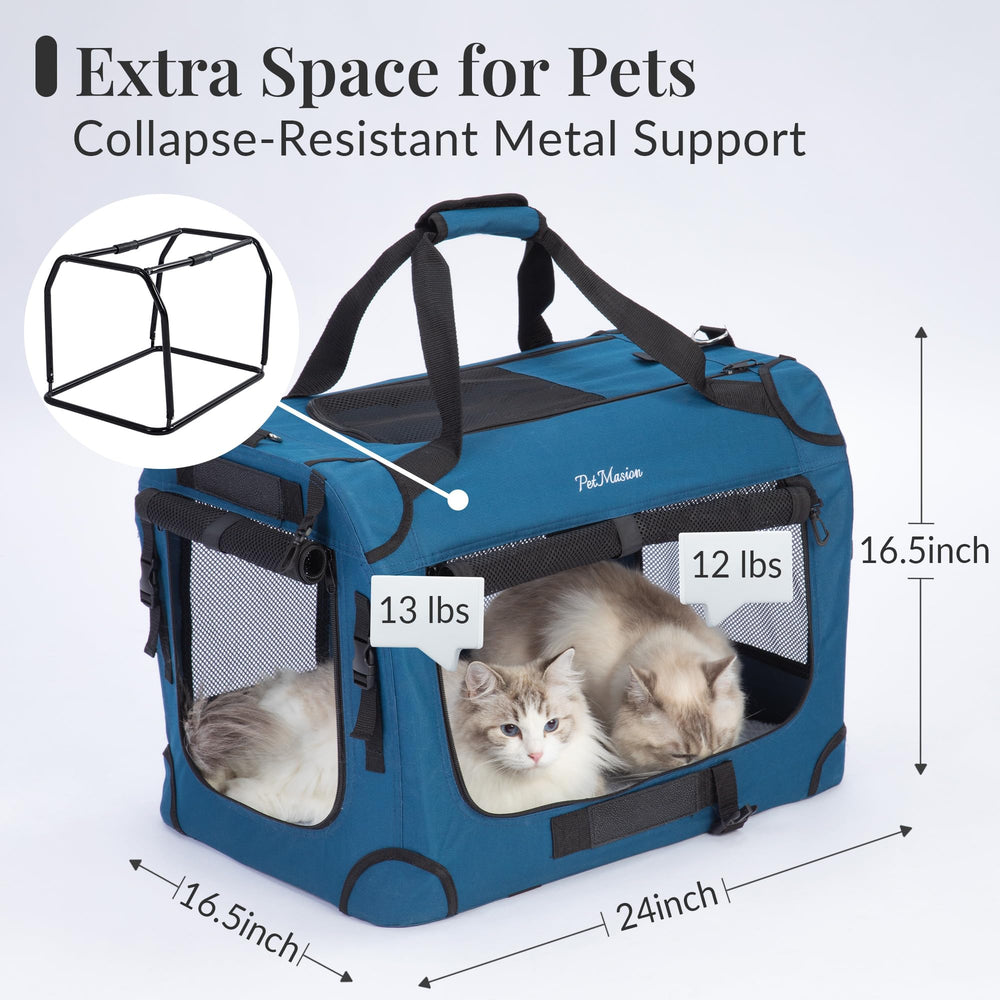 PetMasion extralarge cat carrier mesh walls promote airflow and comfort