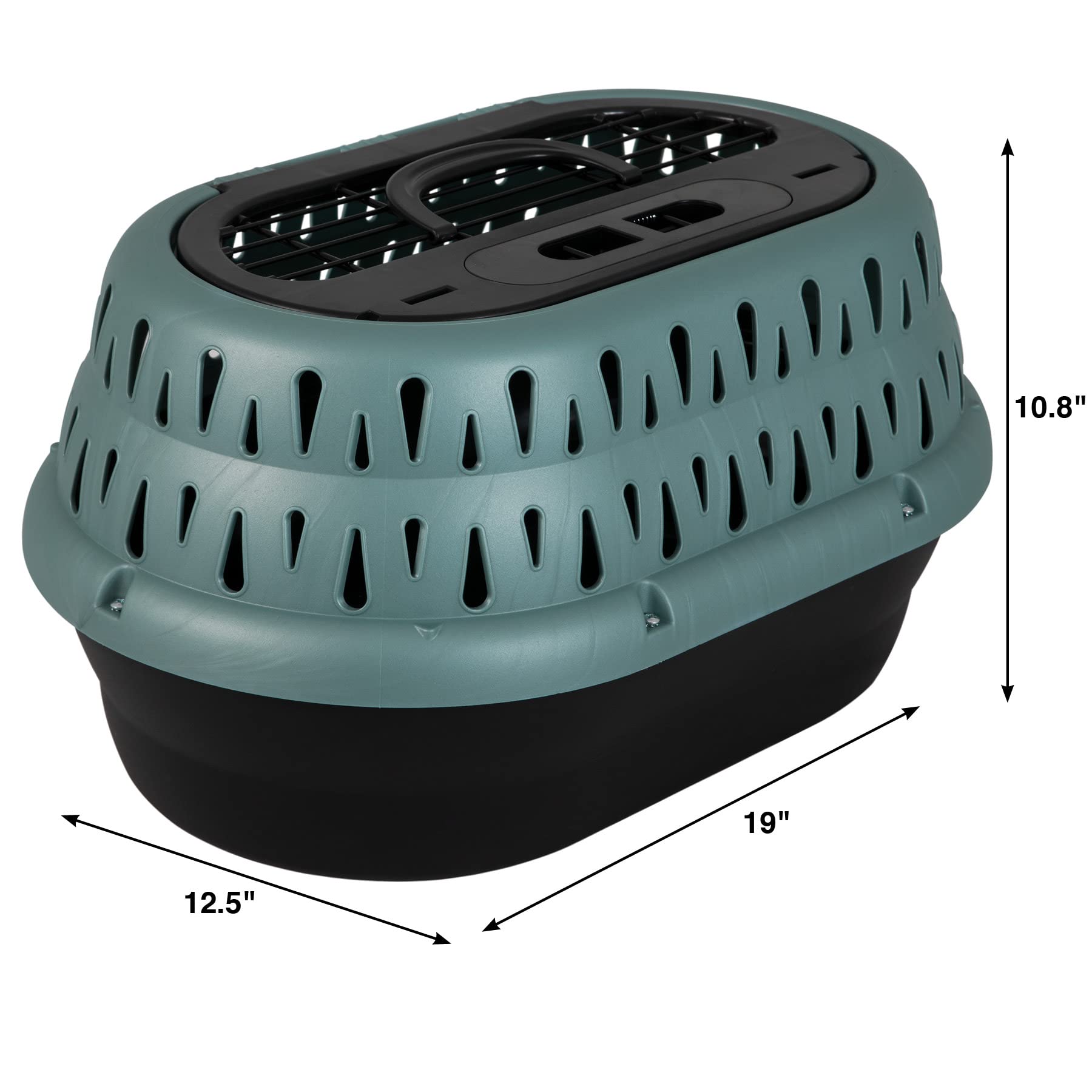 Petmate airline-approved carrier with full ventilation for pets.