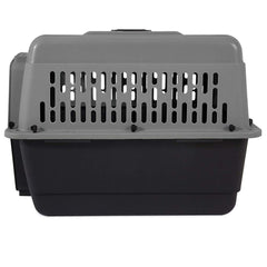 Petmate Aspen Pet Kennel features easy-clean plastic surface.