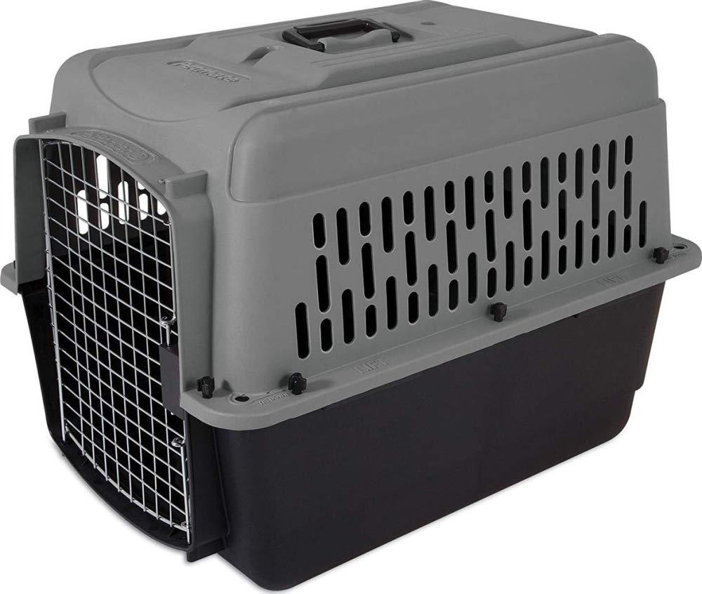 Petmate Aspen Pet Kennel with easy-open latch for quick access.