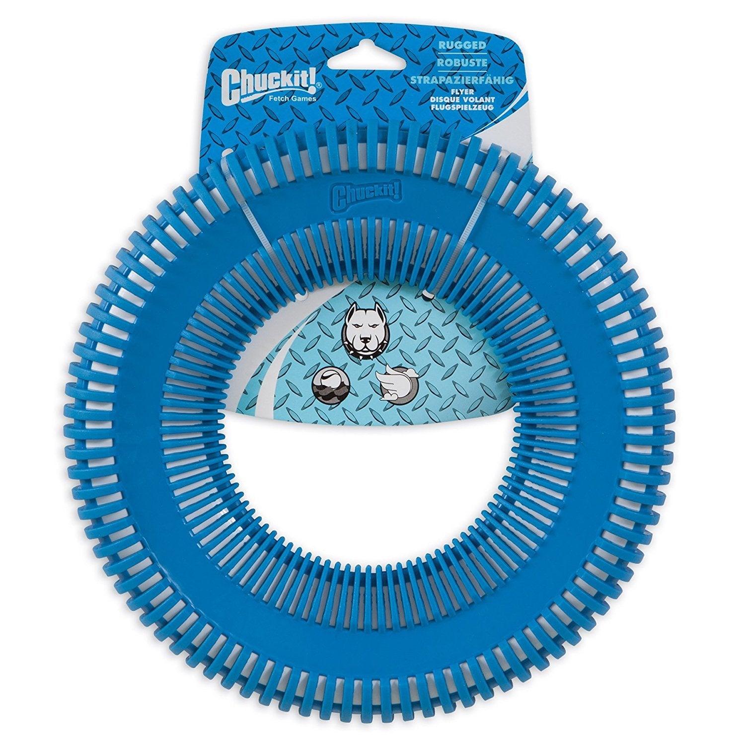 Petmate Chuckit Rugged Flyer Large, dog-fetch scene, promotes active outdoor play.