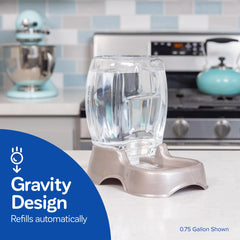 Petmate Pet Cafe spill-free design with easy-grab cutouts reduces spills