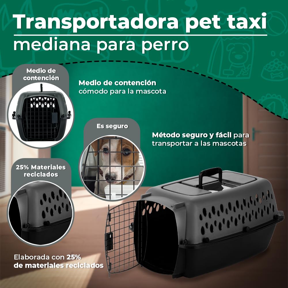 Petmate Pet Porter exterior dimensions illustrate compact travel footprint
