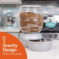 Top-load removable lid of Petmate Replendish for easy refills.