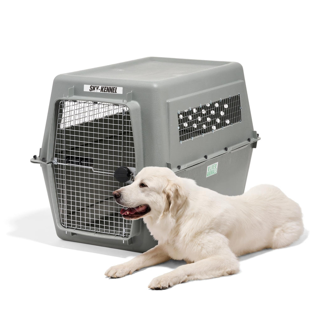 Petmate Sky Kennel easy latch door: quick secure access.