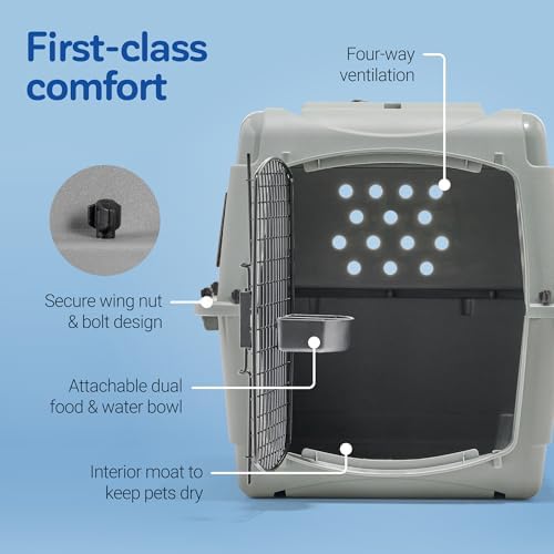 Petmate Sky Kennel includes live-animal stickers and travel cups for convenience