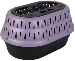Petmate Top Load Cat Kennel front view highlights easy loading for trips.