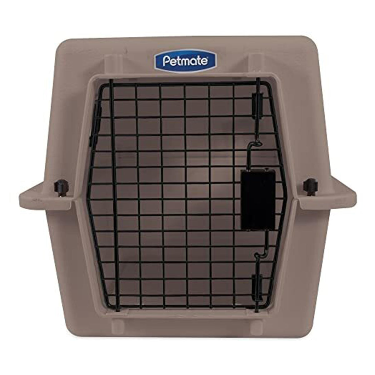 Petmate Ultra Vari Kennel front view with secure latches and ventilation