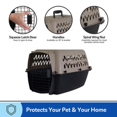 Petmate Vari Dog Kennel easy-open latch for quick access