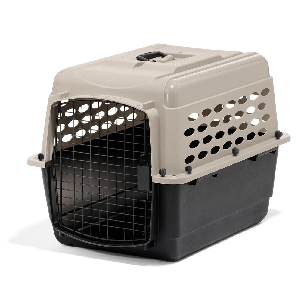 Petmate Vari Dog Kennel front view showing secure latch for car travel