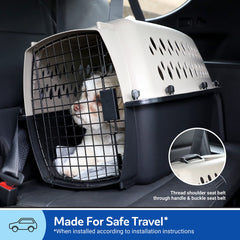 Secure latch on Petmate Vari Dog Kennel ensures safe transport.
