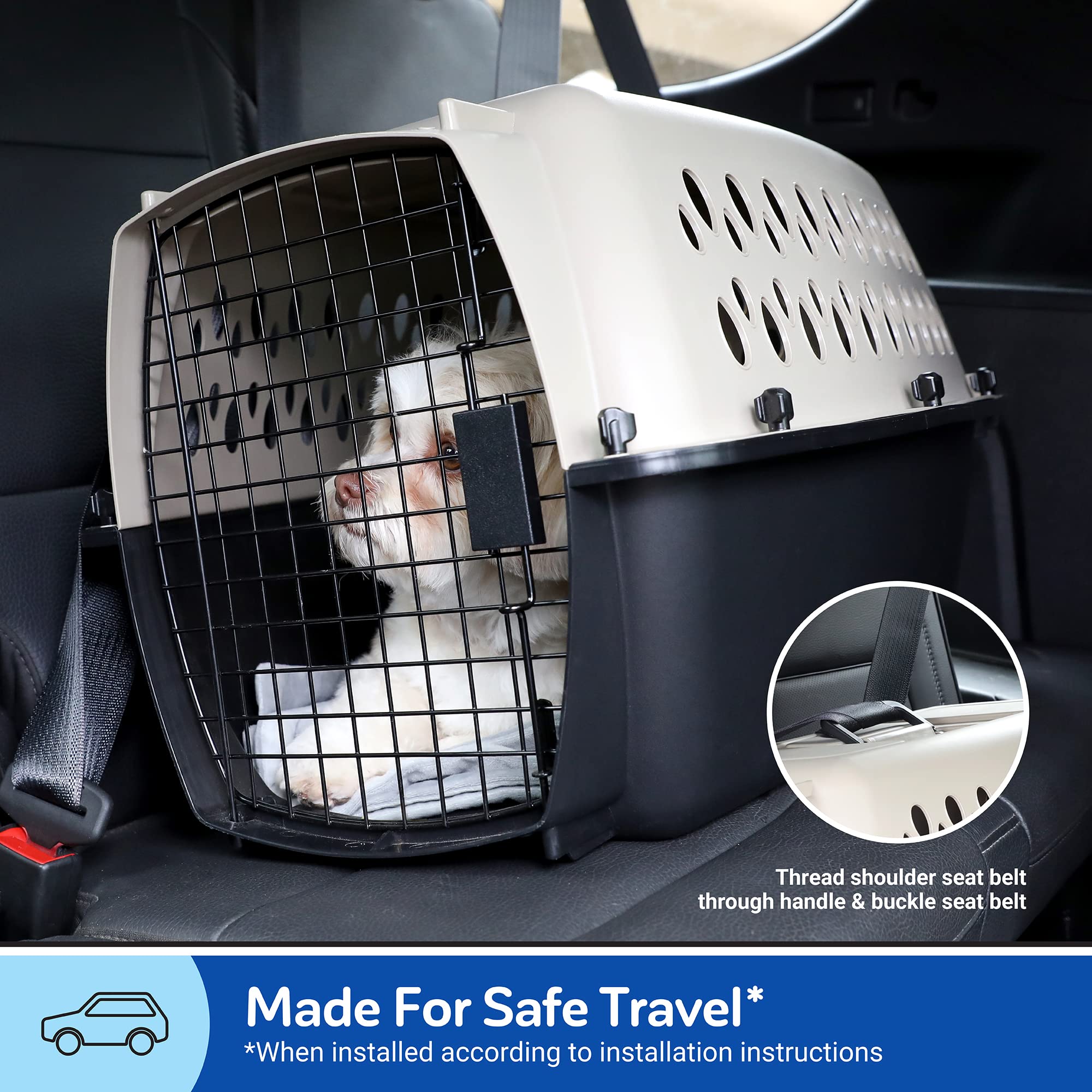 Petmate Vari Dog Kennel stay-dry moat keeps moisture away