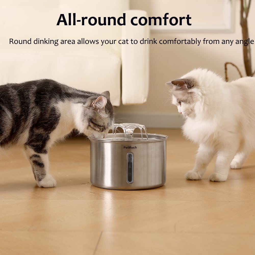 PetMuch BPA-free stainless steel and dishwasher-safe construction
