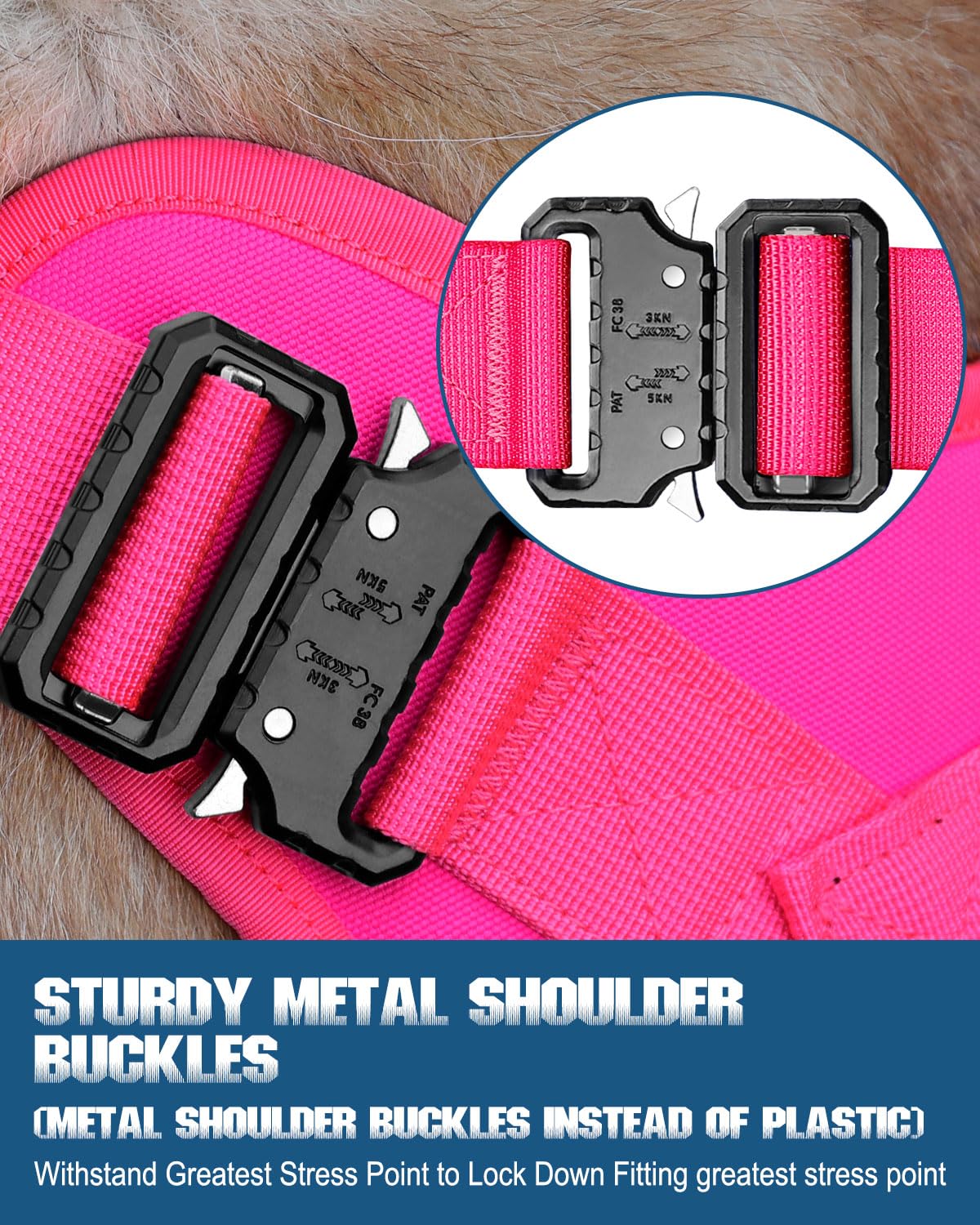 PETNANNY harness handle closeup shows secure grip for controlled walking