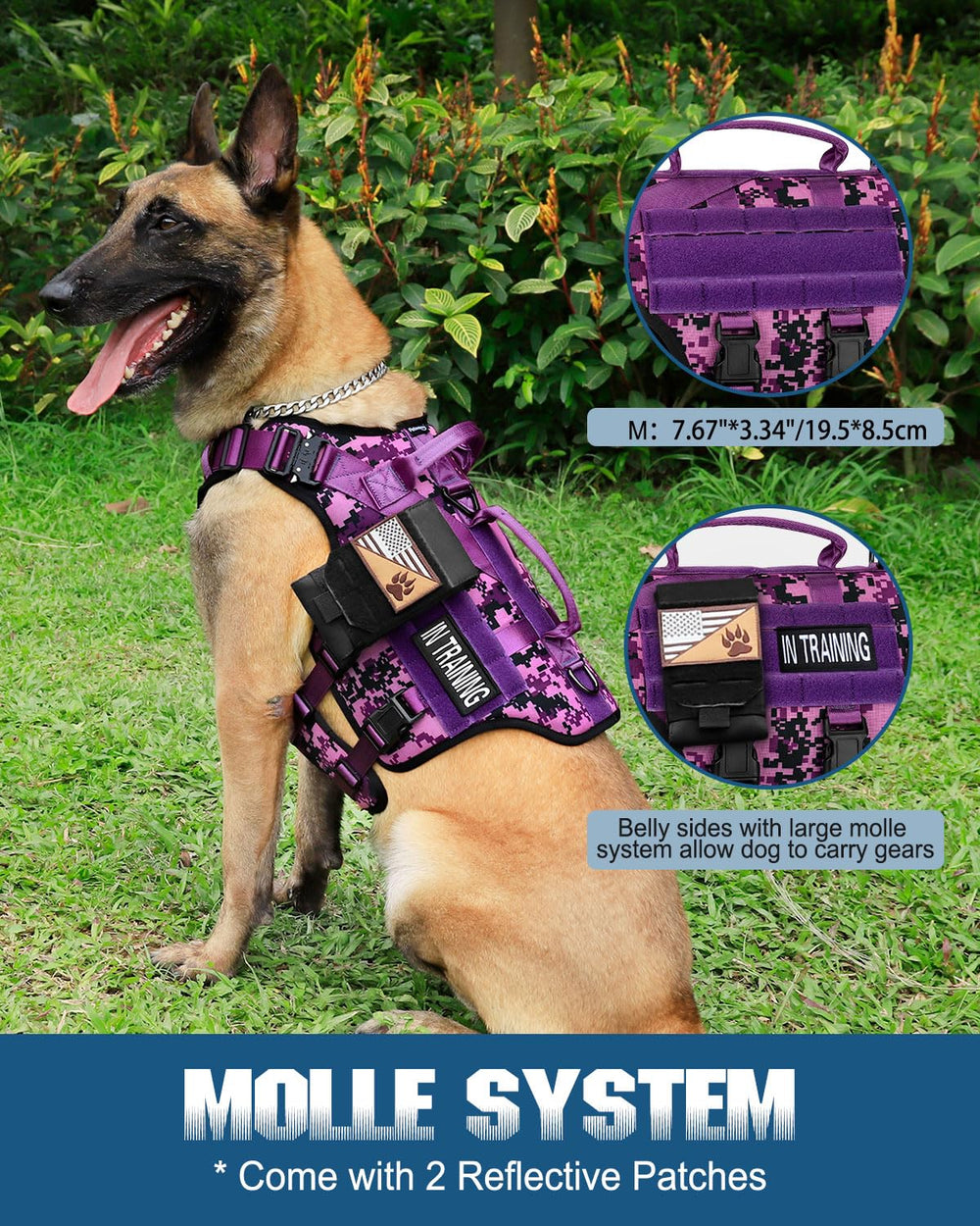 PETNANNY service vest front V-ring for easy controlled walking