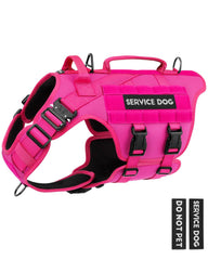 PETNANNY tactical dog harness with patch panel for quick service patches during patrols