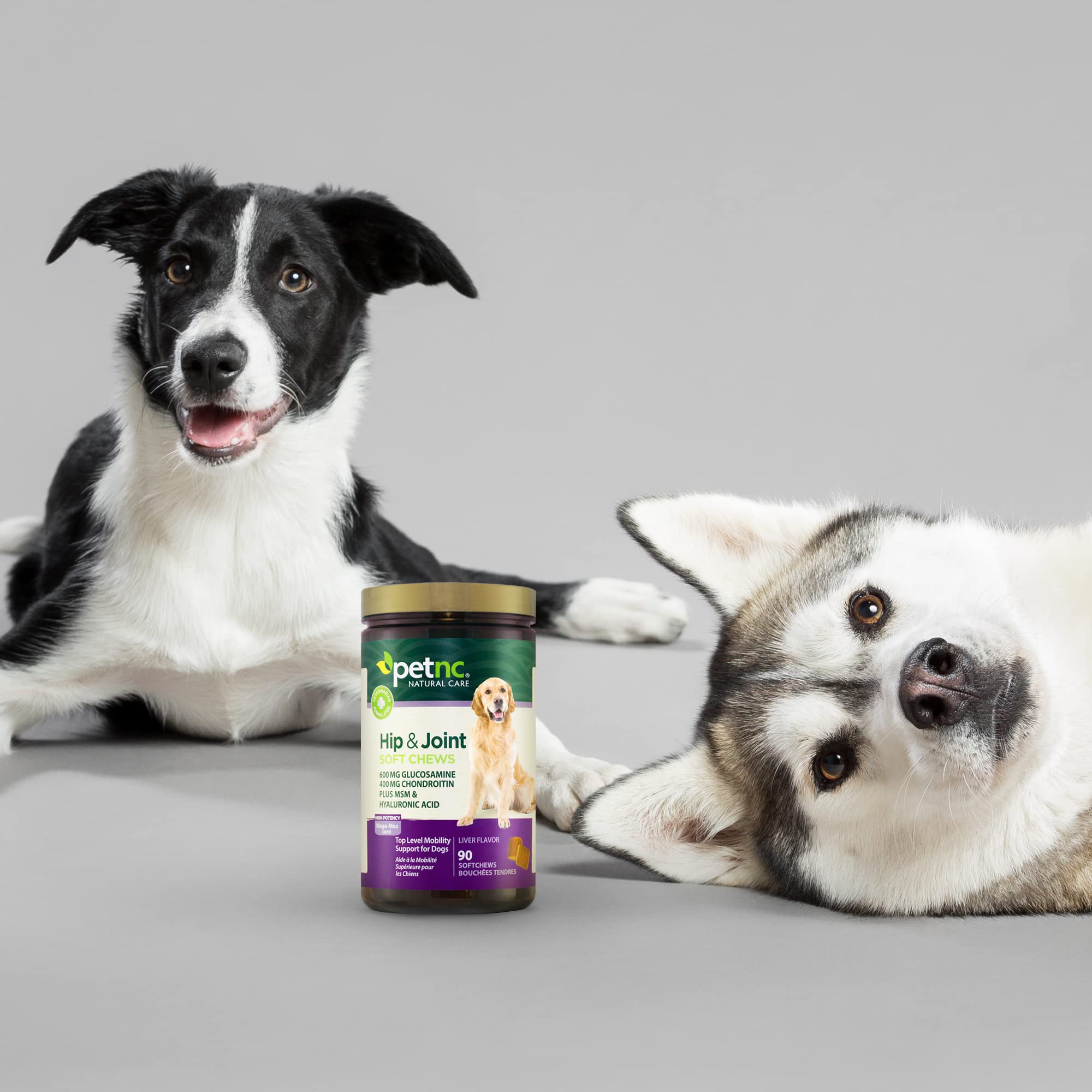 PetNC logo and Made in USA label, trusted veterinary formulation.