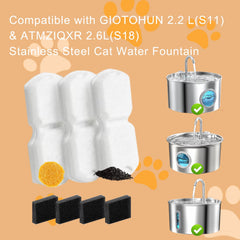 PetNeizance 12-pack replacement filters for quick fountain upkeep