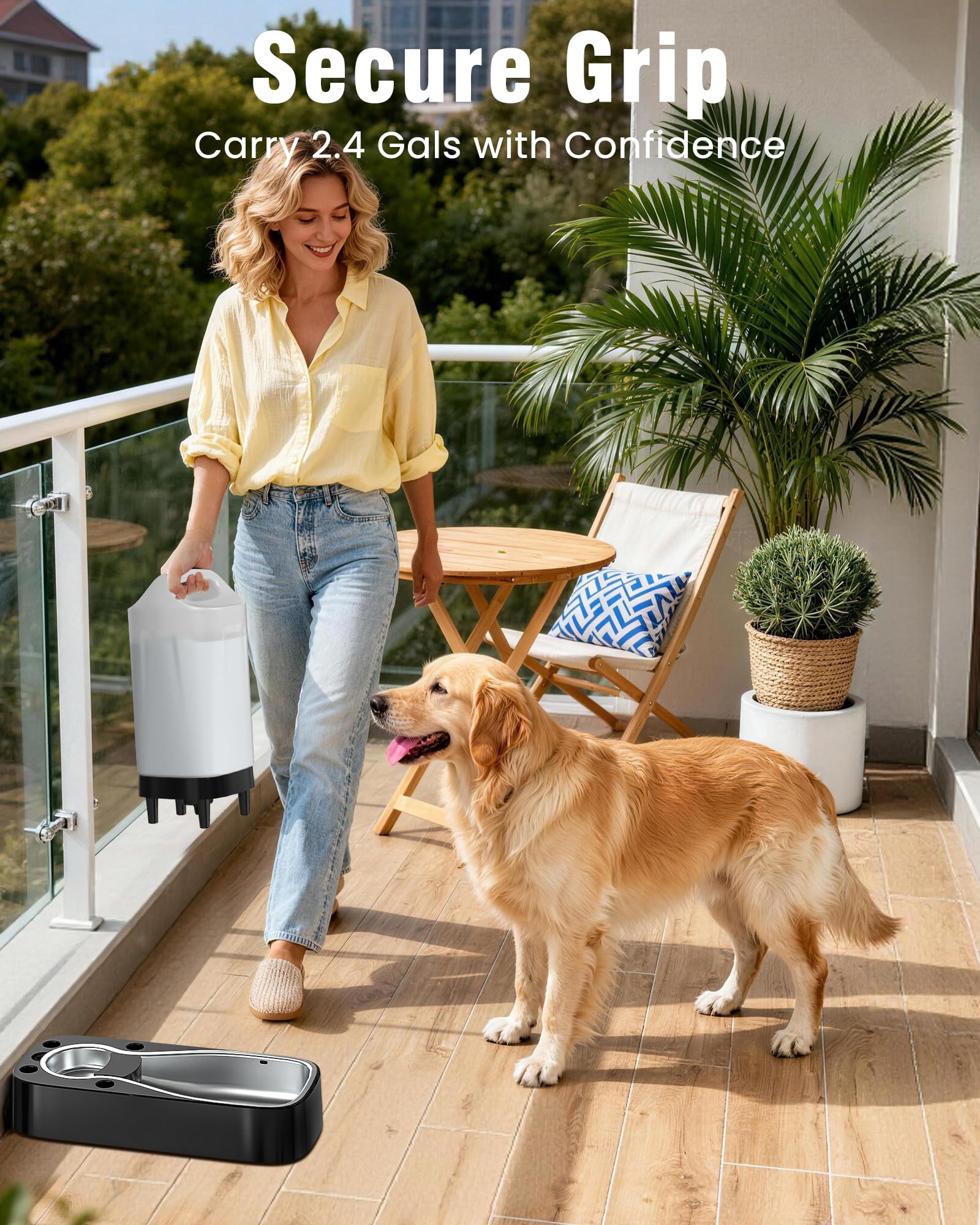 PETNF built-in 4-layer filter cartridge reduces chlorine and odors for fresher water.