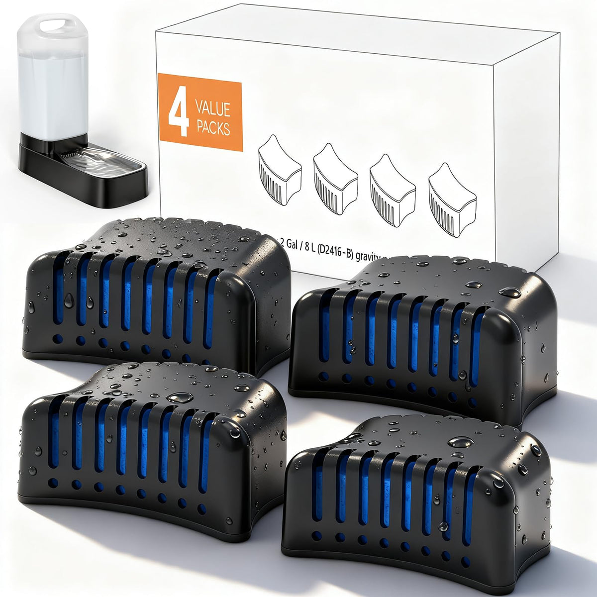 PETNF D2416B filter pack for a complete replacement set improving water freshness.