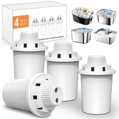 PETNF dog fountain filter 4-pack for easy replacement and clean water access.