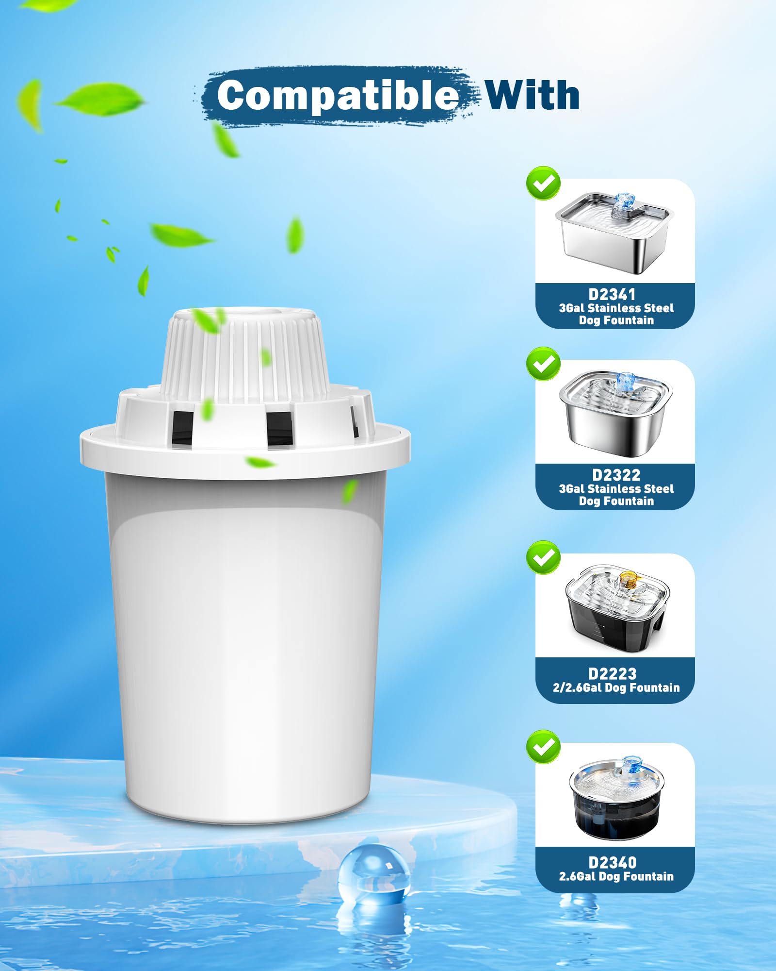 PETNF seven-layer vertical filtration improves water clarity for pets