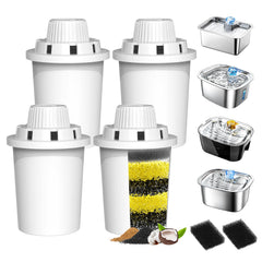 PETNF four-pack dog fountain filters for clean, fresh water