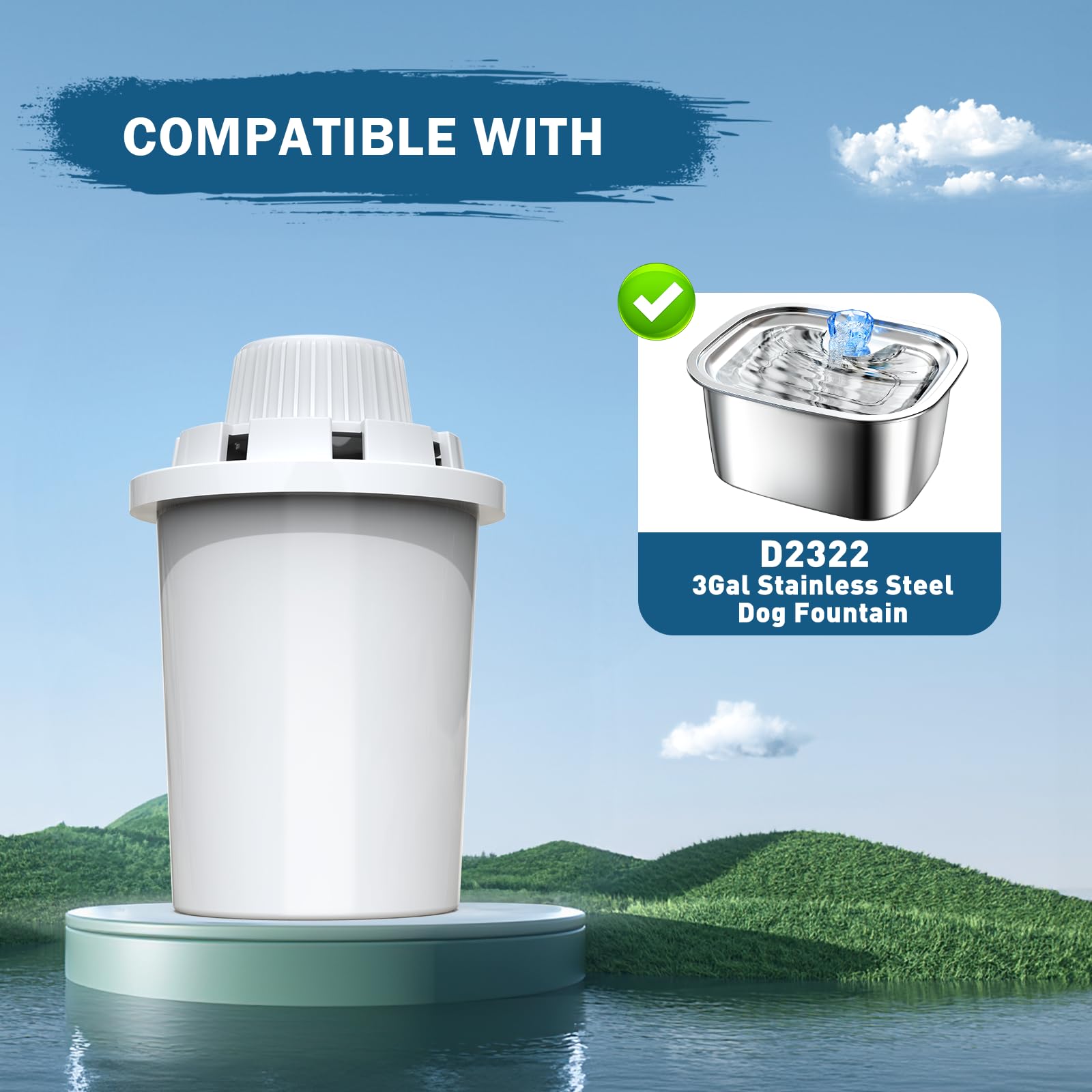 PETNF two-week replacement reminder helps maintain fresh water for pets.