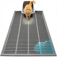 PetNova large cat litter mat traps loose litter to keep floors clean.
