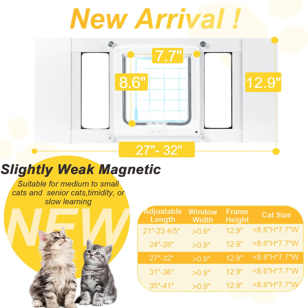 Petoasis cat window door installation steps illustrate damage-free setup