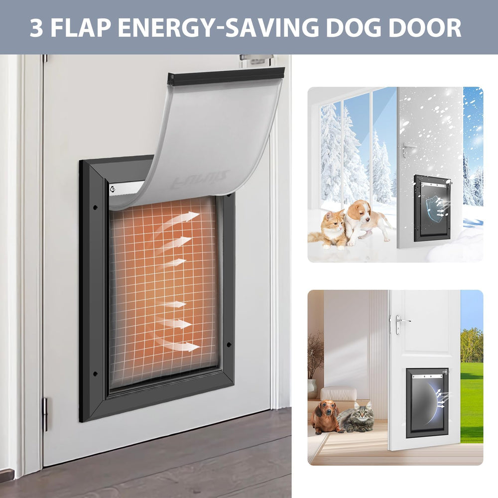 Petoasis wind-snow-rain-blocking-door maintains indoor climate.