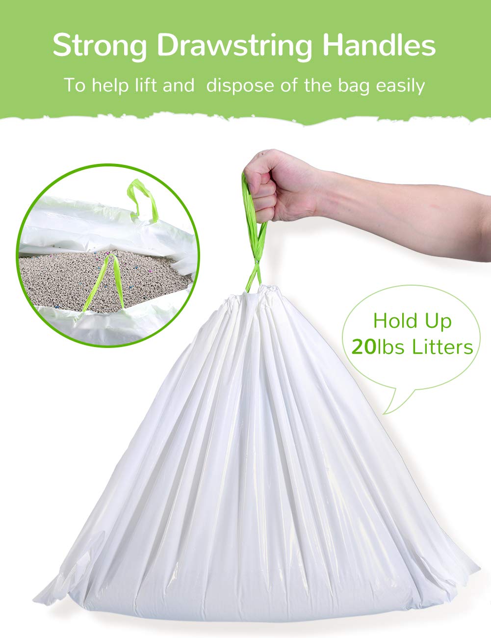PETOCAT 2mil-thick-liner resists tears and holds litter securely.
