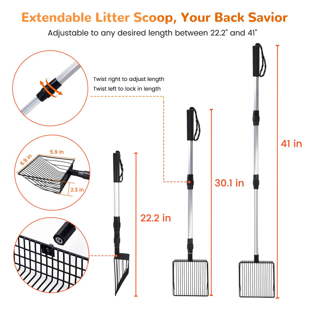 PETOCAT deep scoop surface for faster sifting and waste removal