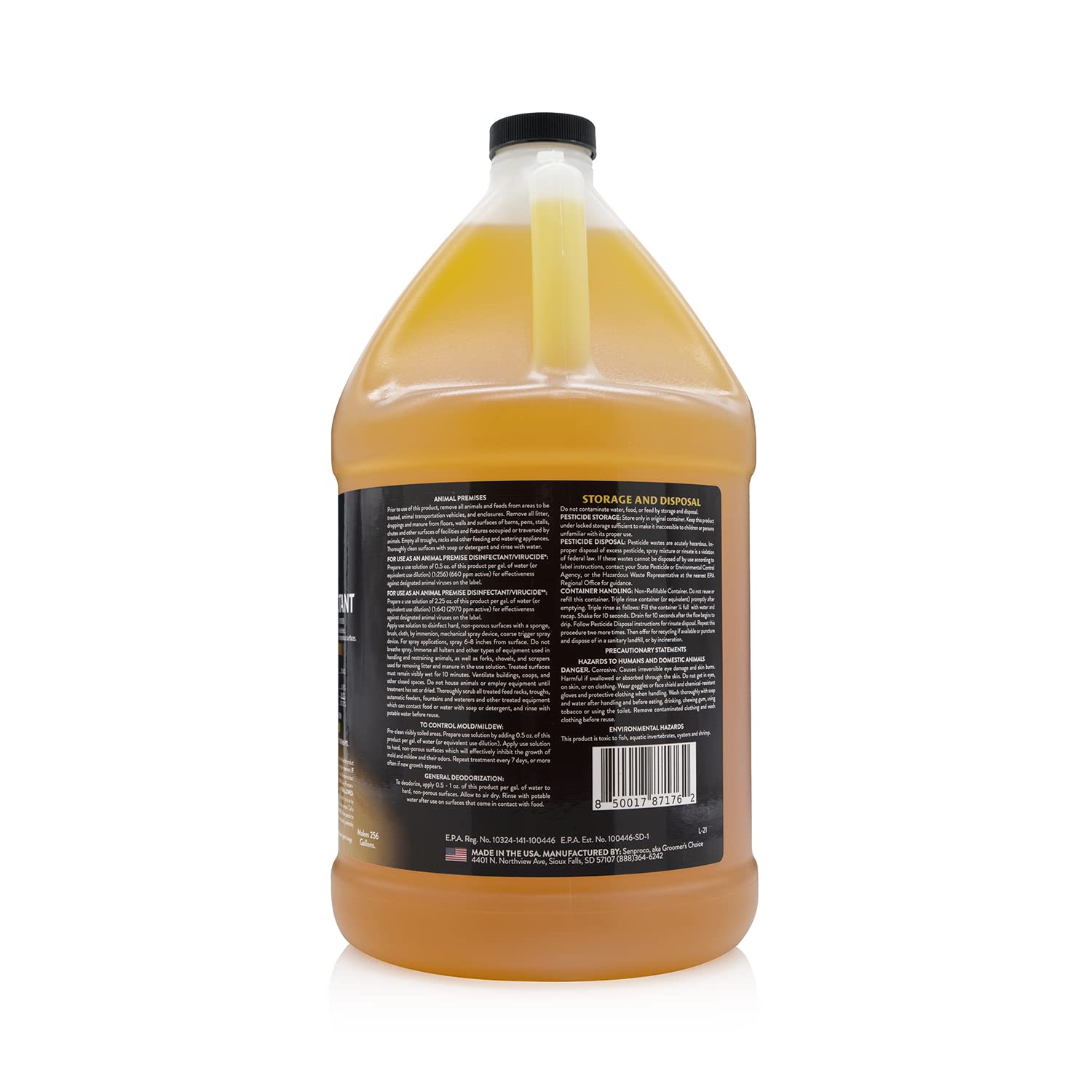 Petology 256:1 disinfectant used on kennels and walls for clean, deodorized surfaces.